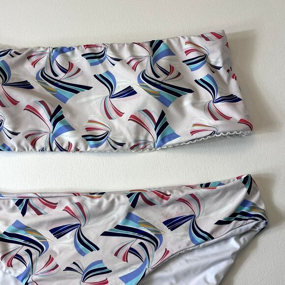 DIPPIN' DAISY'S Bandeau Camilla Top and Bottom Swimsuit Bikini Set Sz Large - Picture 3 of 12